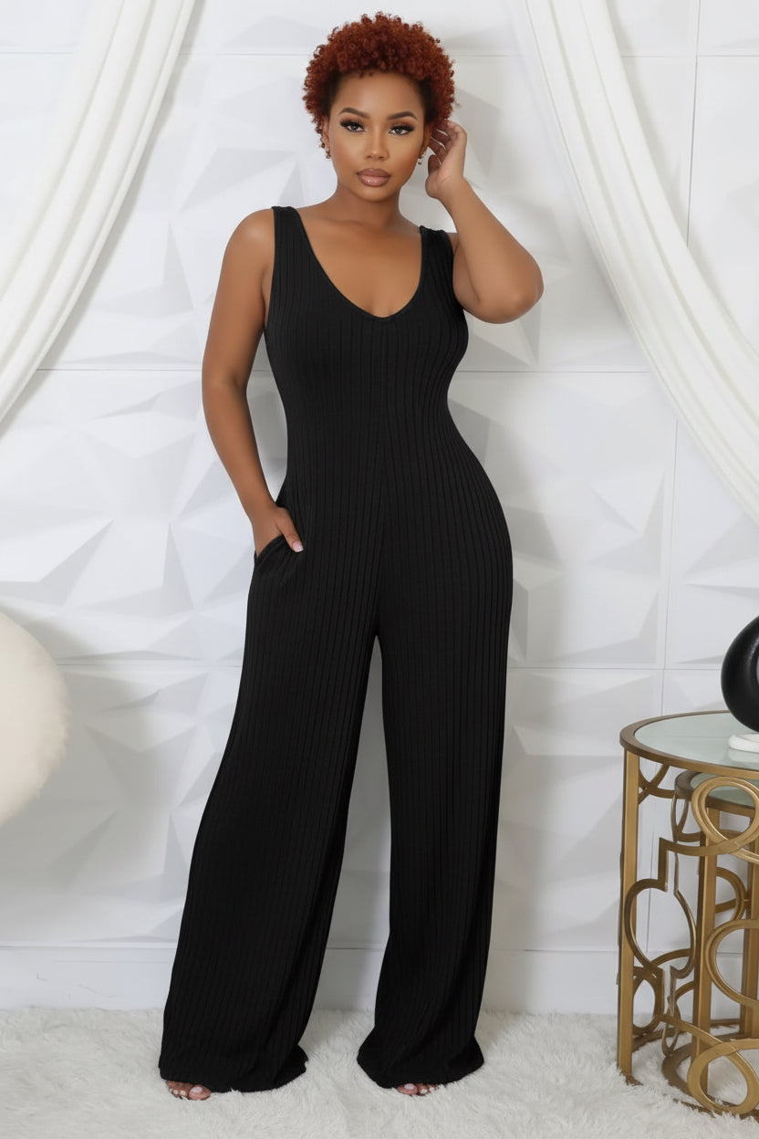 Black Wide Leg Jumpsuit
