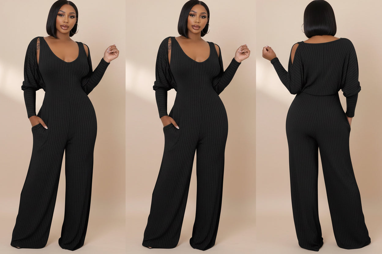 Black Wide Leg Jumpsuit