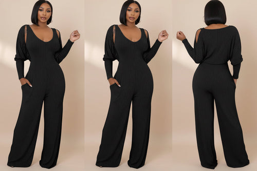 Black Wide Leg Jumpsuit